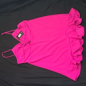Brand new Pink Fashion Nova Curve Ruffle Mini Dress 3X